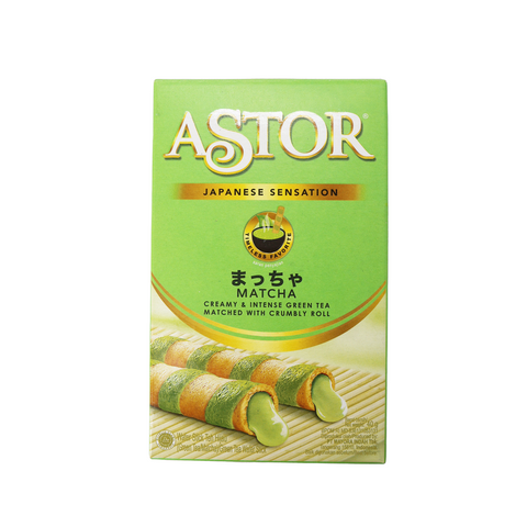 Astor Creamy Matcha Wafer Rolls 40g