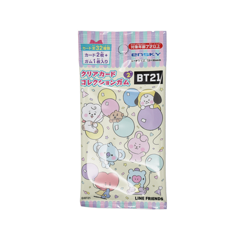Ensky BT21 Clear Card Collection Vol.2 (2 Cards And 1 Gum)