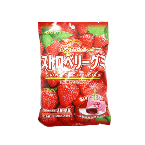 Kasugai Frutia Gummy Candy Strawberry 102g